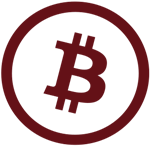 Simbolo del Bitcoin in un cerchio